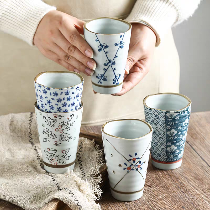 Artisan Hand-Painted Porcelain Cup Collection – Set of 6