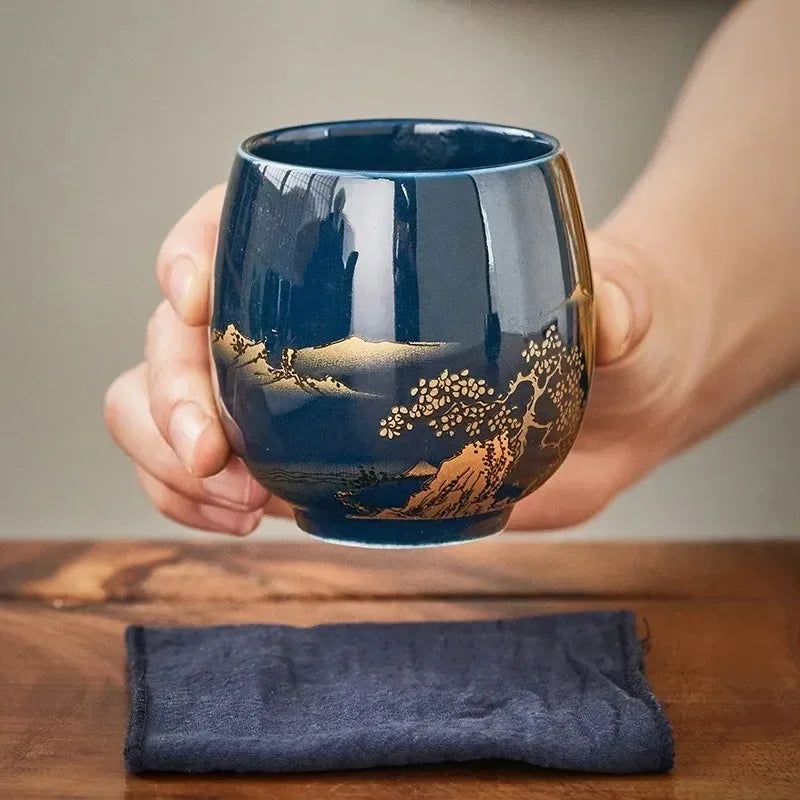 Handmade Porcelain Tea Cup Set – Set of 3