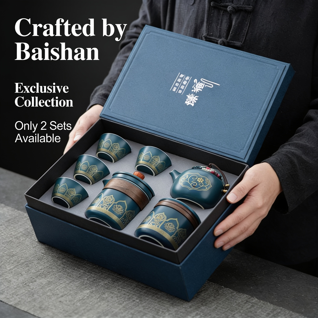 Hand-Painted Porcelain Tea Gift Set – Limited Edition (Only 2 Pieces Available)