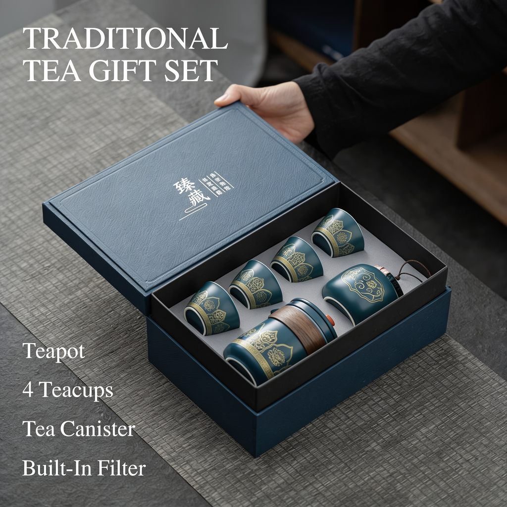 Hand-Painted Porcelain Tea Gift Set – Limited Edition (Only 2 Pieces Available)
