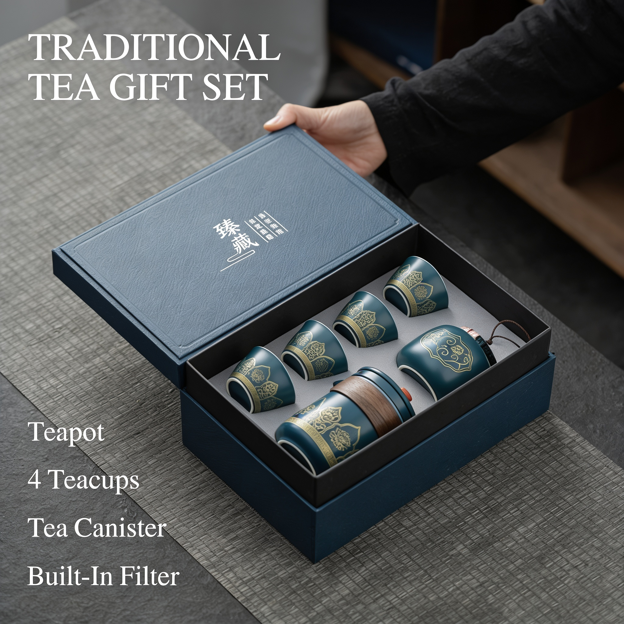 Hand-Painted Porcelain Tea Gift Set – Limited Edition (Only 2 Pieces Available)