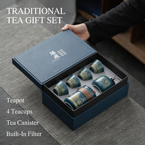 Hand-Painted Porcelain Tea Gift Set – Limited Edition (Only 2 Pieces Available)
