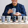 Artisan Hand-Painted Porcelain Cup Collection – Set of 6